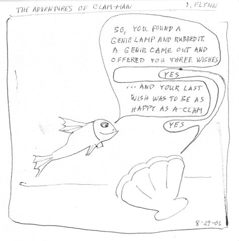 Man becomes clam-man