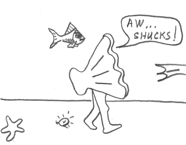 Man becomes clam-man