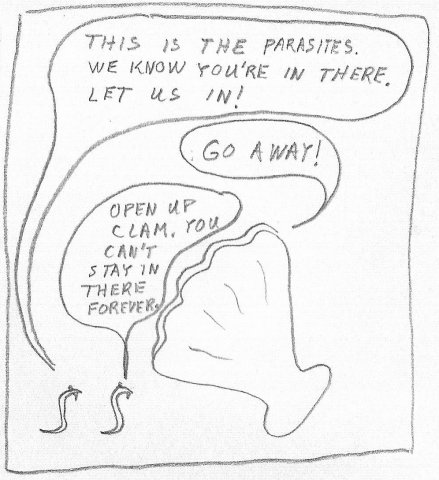 Man becomes clam-man
