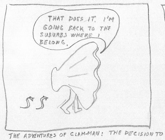 Man becomes clam-man